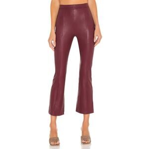 Amanda Uprichard 'Lorna' Brown Faux Leather Pants Size S